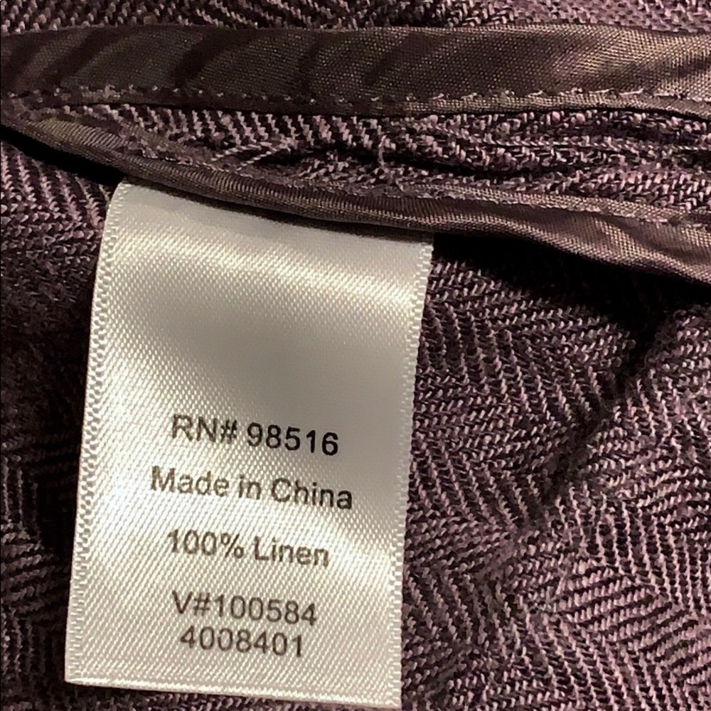 “Purple Open Drape Front Linen Jacket” - Picture 8 of 8